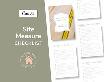 Interior Design Site Measure Checklist - How to Measure a Space - Interior Design Tools - Interior Design Checklist