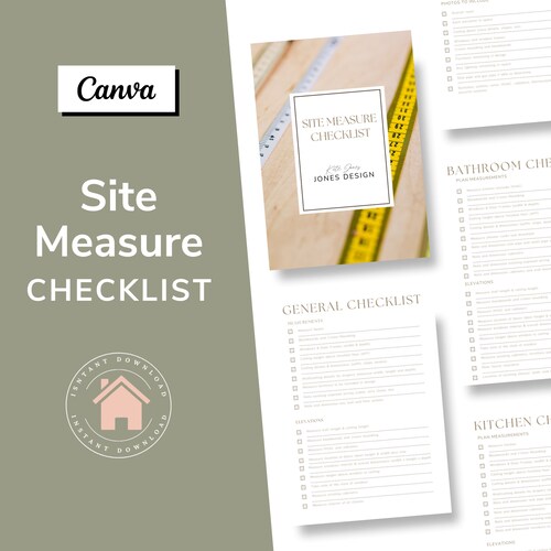 Liste de contrôle des mesures de site de design d'intérieur - Comment mesurer un espace - Outils de design d'intérieur - Liste de contrôle de design d'intérieur