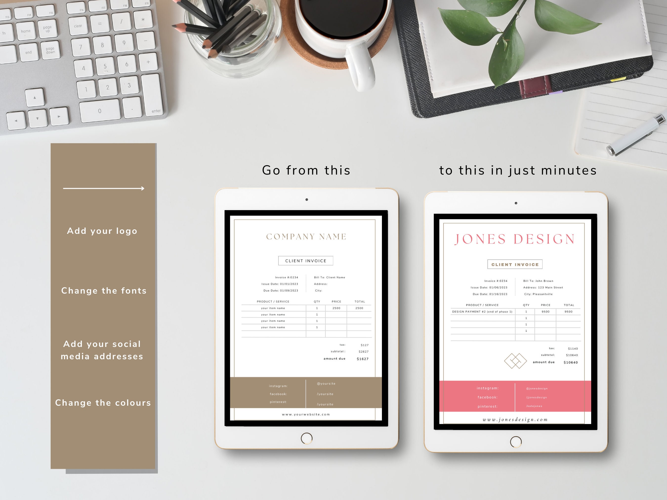 Interior Design Client Invoice - Canva Template - Interior Design ...