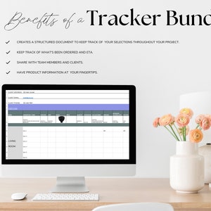 Interior Design Tracker Bundle / Spreadsheet Trackers / Excel