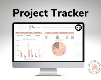 Interior Design Project Tracker - Project Management- Excel Template - FFE  - Interior Design Client