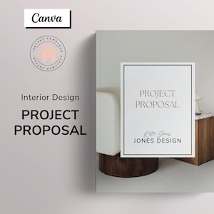 Client Project Proposal - Fully Editable - Canva Template - Project Estimate - Interior Design Client