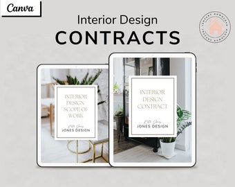 Interior Design Contract Template - Fully Editable - Canva Template - Contract - Interior Design Contract