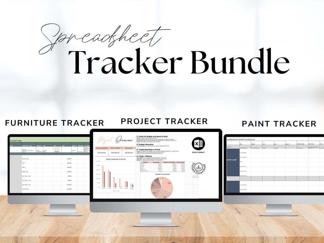 Interior Design Tracker Bundle / Spreadsheet Trackers / Excel - Etsy