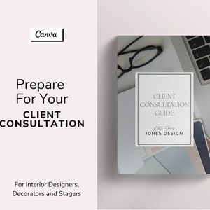 Guida alla consultazione del cliente - Elenco di controllo per la chiamata di scoperta - Modello Canva - Designer di interni