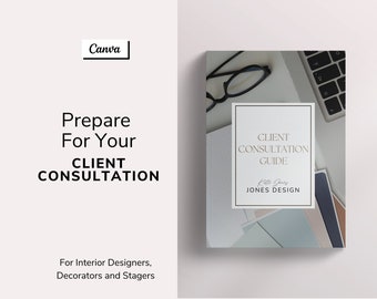 Client Consultation Guide - Discovery Call Checklist  - Canva Template - Interior Designer