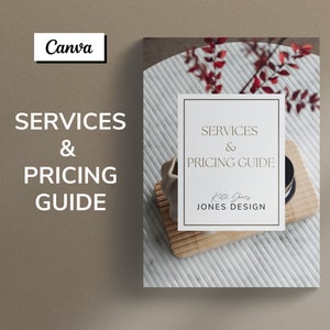 Interior Design Services & Pricing Guide - Fully Editable - Canva Template - Services and Pricing  - Interior Design Client