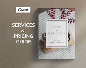 Interior Design Services & Pricing Guide - Fully Editable - Canva Template - Services and Pricing  - Interior Design Client