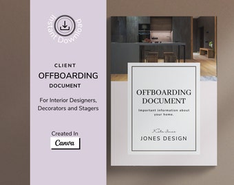 Client Offboarding Template - Interior Design Offboarding - Canva Template - Interior Design Business