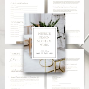 Interior Design Contract Template Fully Editable Canva Template Contract Interior Design Contract image 6