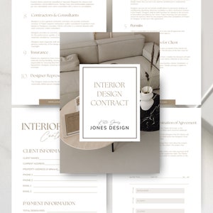 Interior Design Contract Template Fully Editable Canva Template Contract Interior Design Contract image 5