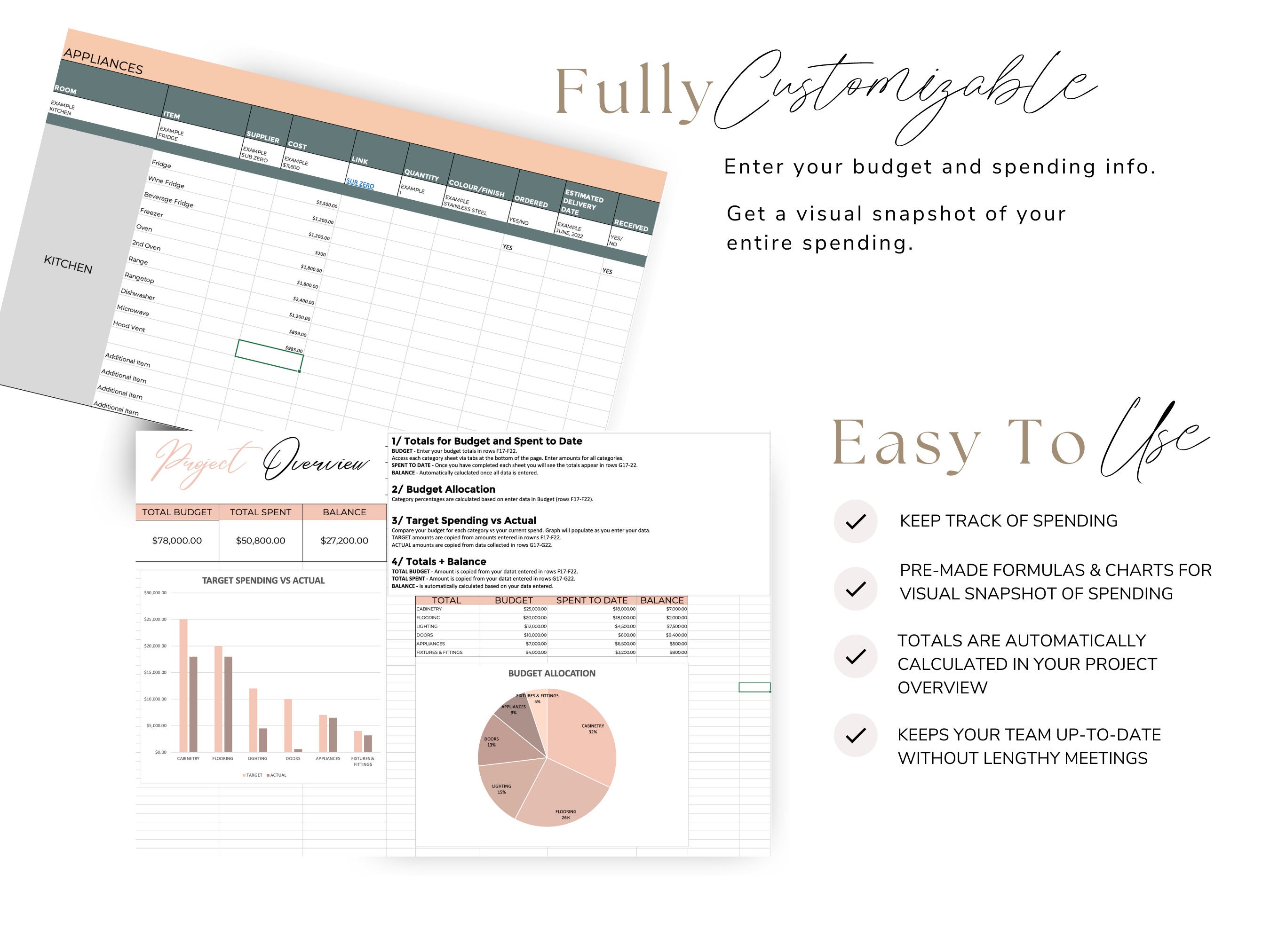 Interior Design Tracker Bundle / Spreadsheet Trackers / Excel - Etsy