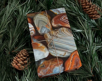 Lake Superior Agate Gift Wrap Papers | Eco-Friendly Wrapping, Unique Gift Presentation, Stylish Gift Wrap, Earthy Decor