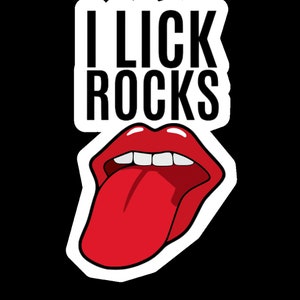 I LICK ROCKS Sticker Funny Rock Stickers Agate Dad image 4