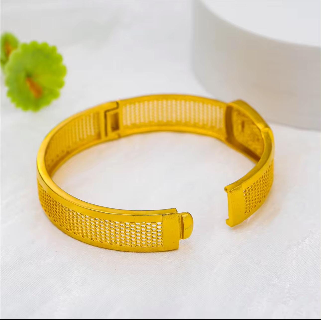 Gold Plated Belt Bangle - Etsy
