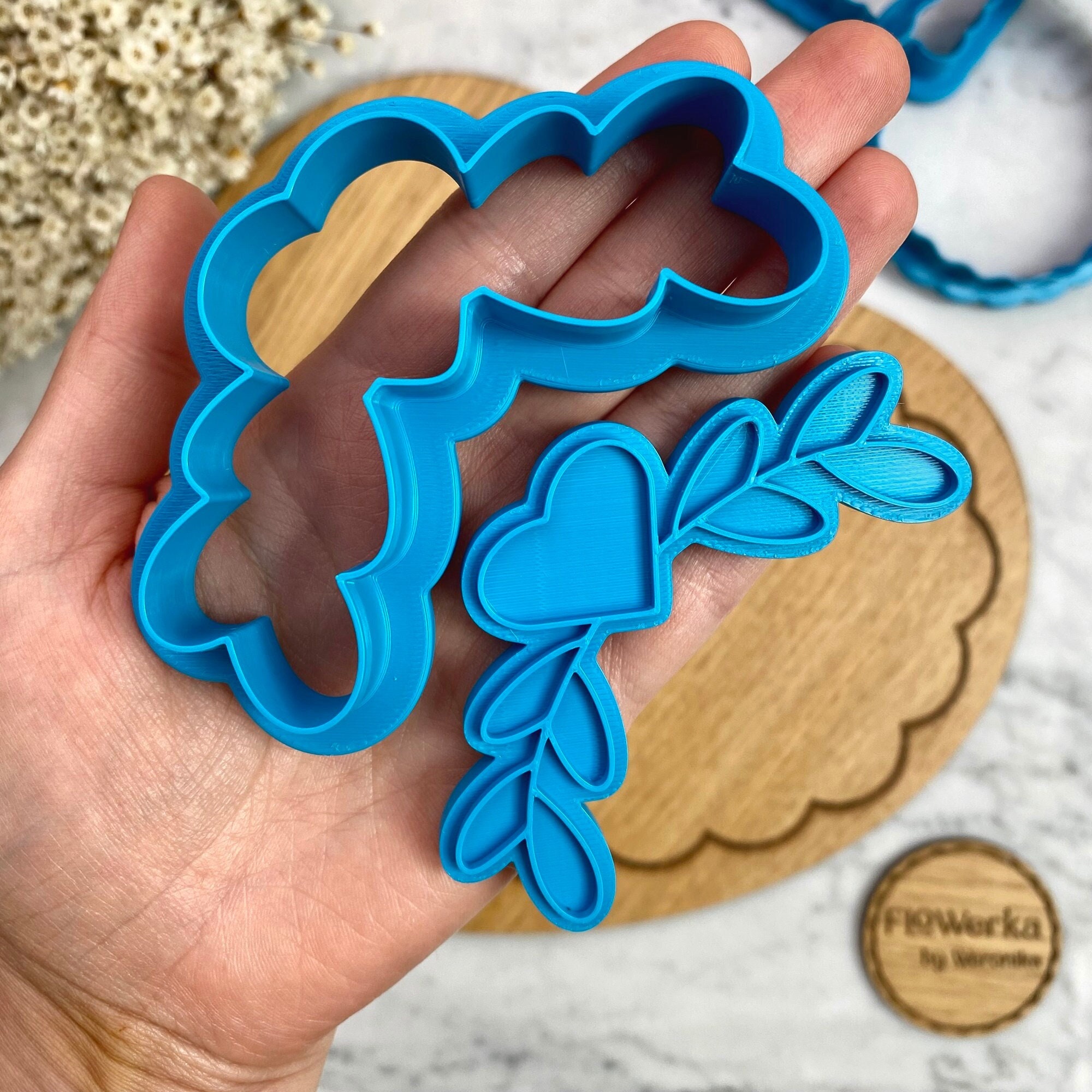 Rose Heart Silicone Cookie Mold – Artesão Cookie Molds