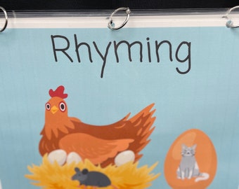 Rhyming activity busy book educational reading