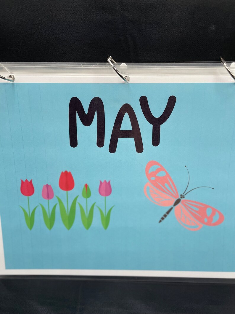 Months of the Year Activity Busy Book Game Educational Children - Etsy