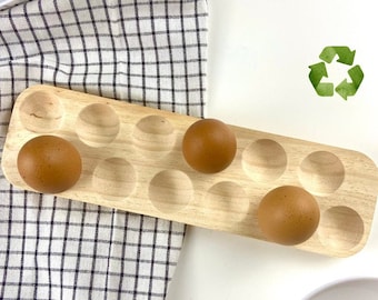 Bone holder Tray for Wooden Eggs. Rustic Wooden Egg Holder for 12 Eggs. Customizable