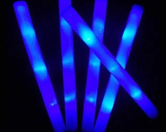 100 Customizable Multi And Single Color Led Foam Sticks | Props Decor | Pack Of 16 Inch Light Up Led Foam Sticks | Graduations, Halloween