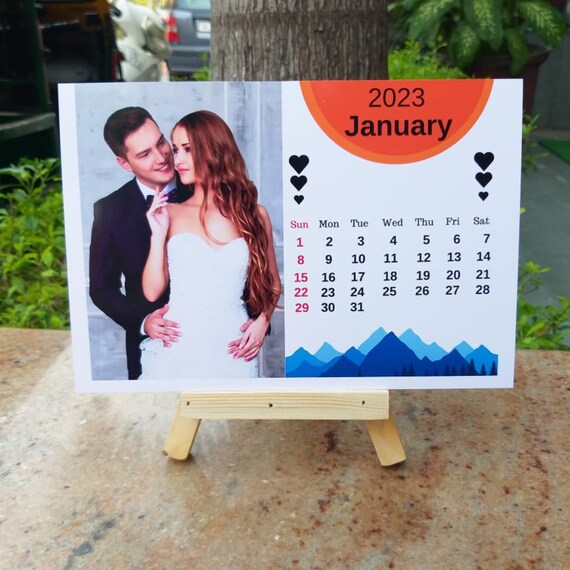 buy-personalized-calendar-with-stand-12-months-online-in-india-etsy