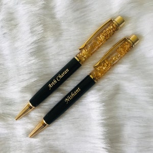 Engraved Personalized Crystal Pen Set of 2