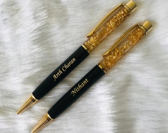 Engraved Personalized Crystal Pen Set of 2