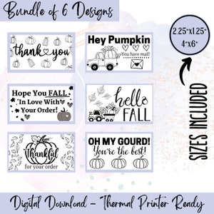 FALL vibes Thermal Printer Labels Download, Small Business Digital Download, Digital Labels - Small Business Packaging, Mailer Stickers