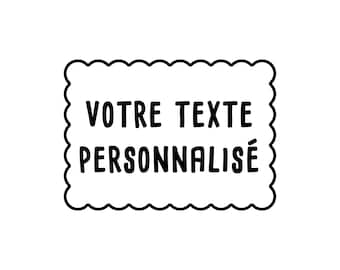 Emporte pièce texte personnalisé, empreinte à biscuit avec texte modifiable. Moule à gâteaux sur-mesure