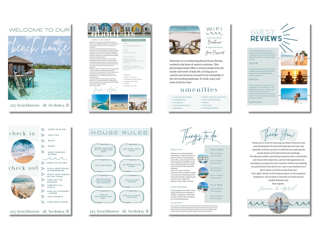 Vacation Rental Packet Airbnb Book House Host Manual