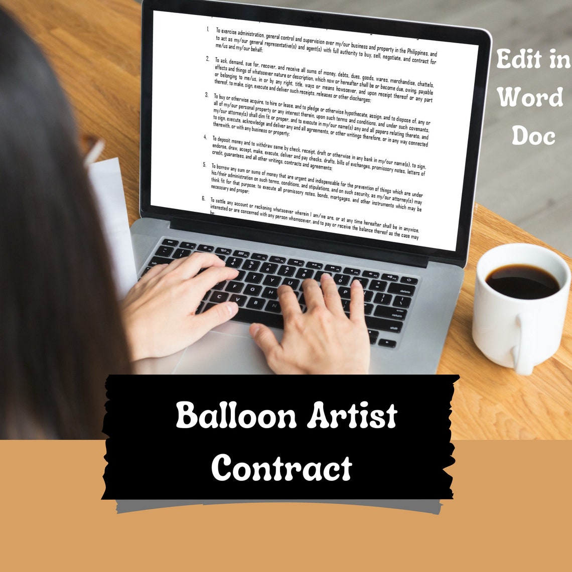Balloon Artist Contract Template Balloon Décor Agreement Etsy