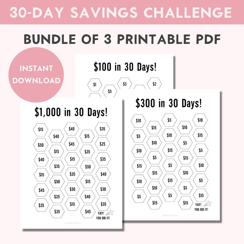 Money Saving Challenge Printable - Il 794xN.4450387806 Bb4n 