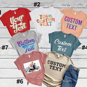 Custom Text T Shirt Etsy