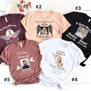 Personalized Memorial Photo Shirt, Custom Funeral Photo Shirt, Rest In Peace  Memory Shirt, Remembrance Shirt, Custom Last Photo Shırt