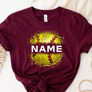 Custom Name Softball Shirt, Personalized Softball Shirt, Softball Mom Shirt, Softball Girl Shirt, Softball Family Shirt, Softball Team Shirt