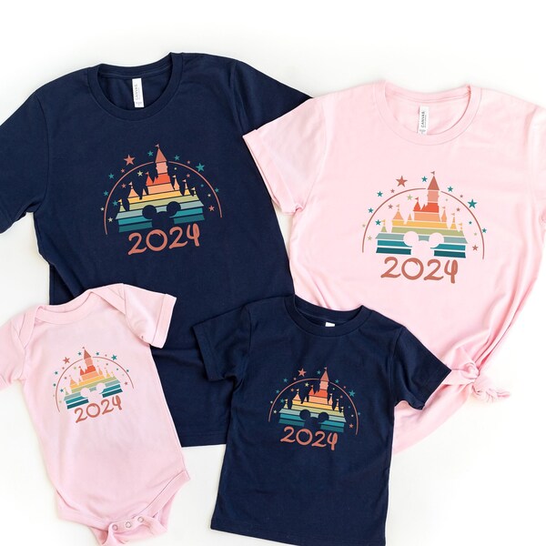 Custom Disney Family Vacation Shirt, Matching Disneyworld 2024 Shirt, Disney Family Crew Shirt, Disneyland Trip Shirt, Disney Castle Shirt