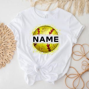 Custom Name Softball T-Shirt: Personalized Team Shirt image 5