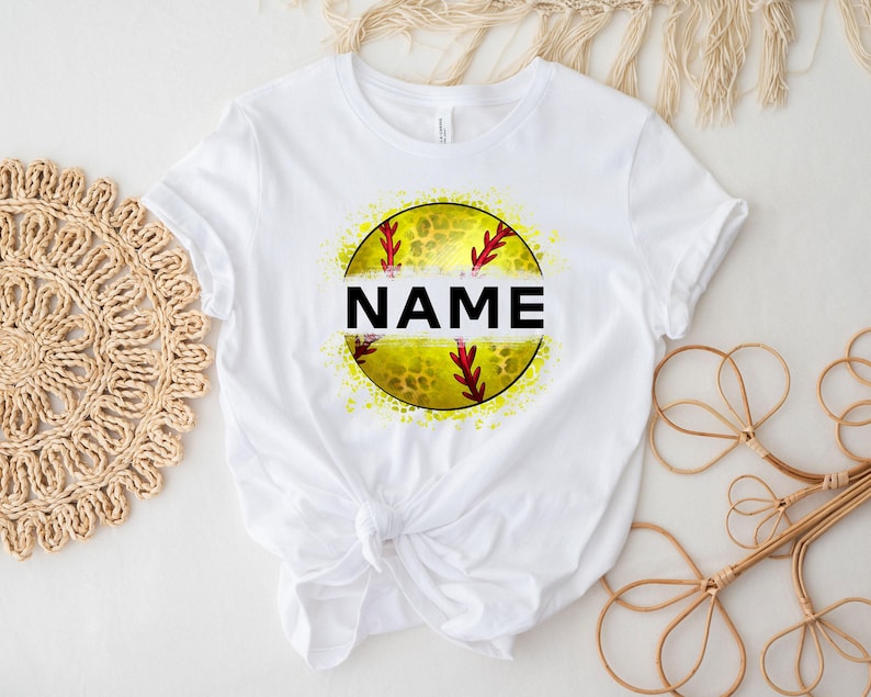 Custom Name Softball T-Shirt: Personalized Team Shirt image 5