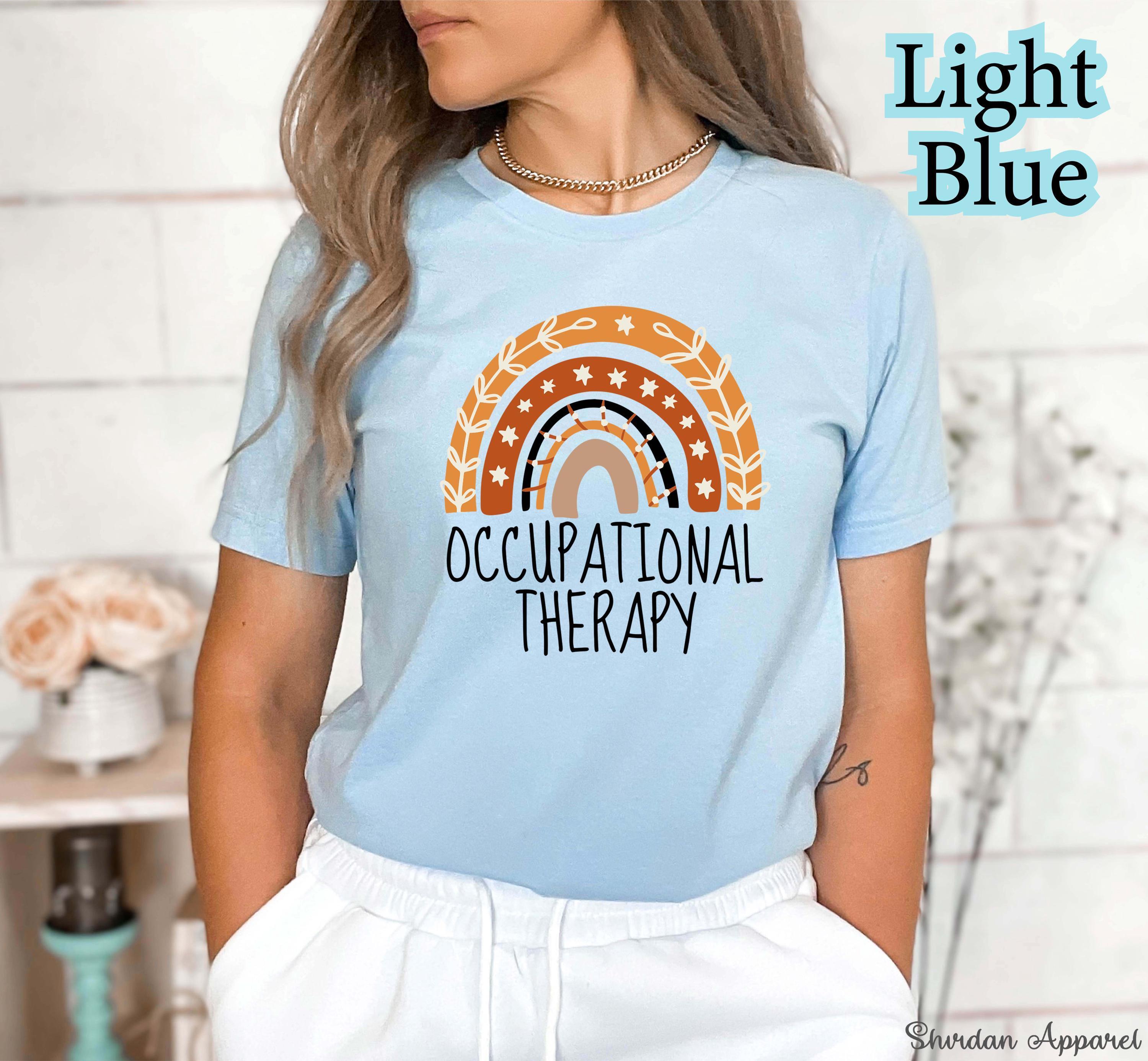 Occupational Therapy T-Shirt: OT Rainbow Therapist Tee