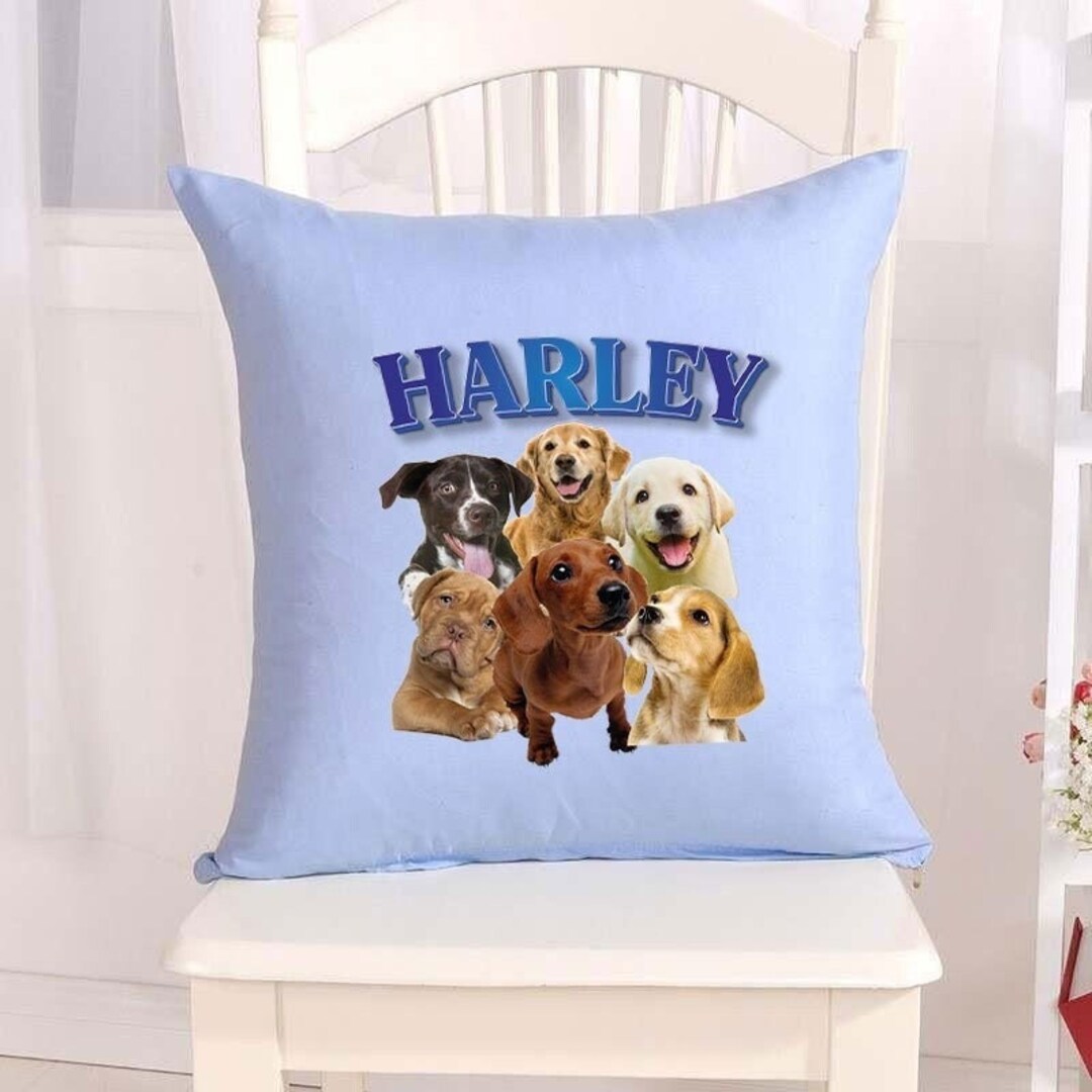 Custom Bootleg Pet Pillowcase Personalized Dog Photo Etsy
