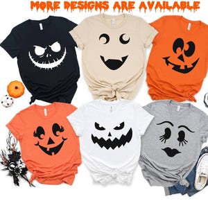 Pumpkin Face Halloween Matching Family Shirt