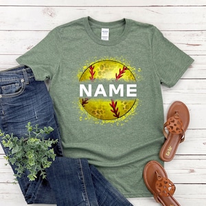 Custom Name Softball T-Shirt: Personalized Team Shirt image 4