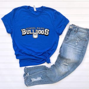 Custom Bulldogs Mascot Graphic Tee: Sports Fan Shirt