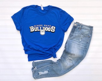 Custom Bulldogs Mascot Graphic Tee: Sports Fan Shirt
