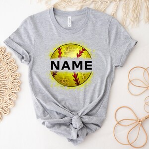 Custom Name Softball T-Shirt: Personalized Team Shirt image 7
