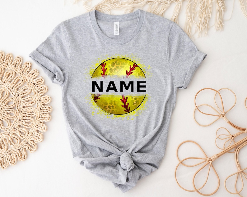 Custom Name Softball T-Shirt: Personalized Team Shirt image 7