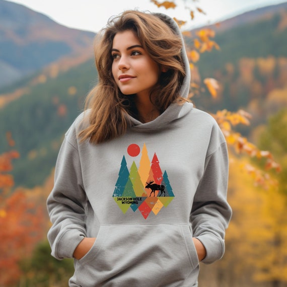 Jackson Hole Hoodie National Park Sweatshirt Rocky Mountain Hoodie Hiking Hoodie Wyoming Shirt Travel Hoodie jackson Hole Souvenir Gift Etsy