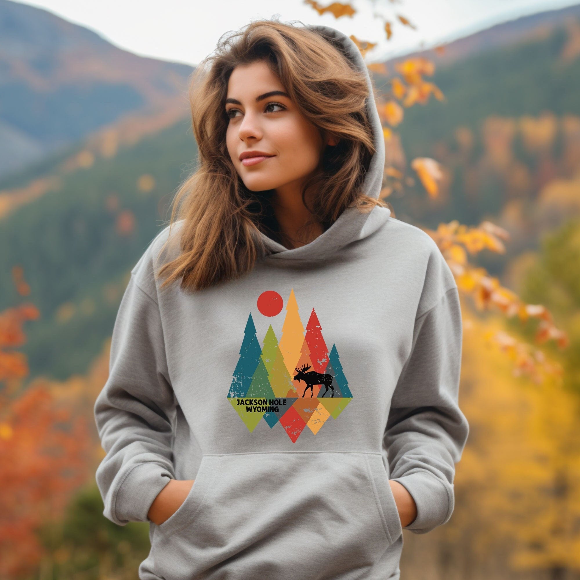 Jackson Hole Hoodie National Park Sweatshirt Rocky Mountain
