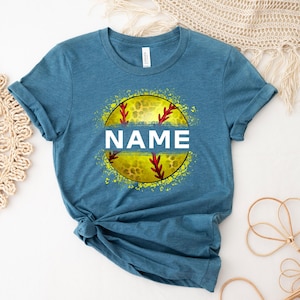 Custom Name Softball T-Shirt: Personalized Team Shirt image 8