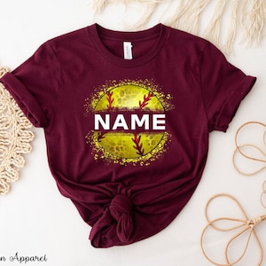 Custom Name Softball T-Shirt: Personalized Team Shirt